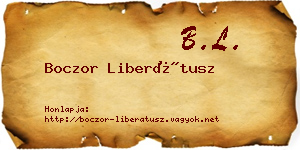 Boczor Liberátusz névjegykártya